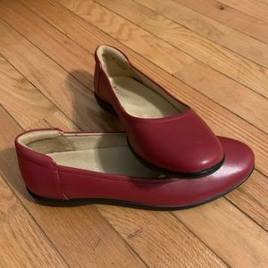 Red leather flats!